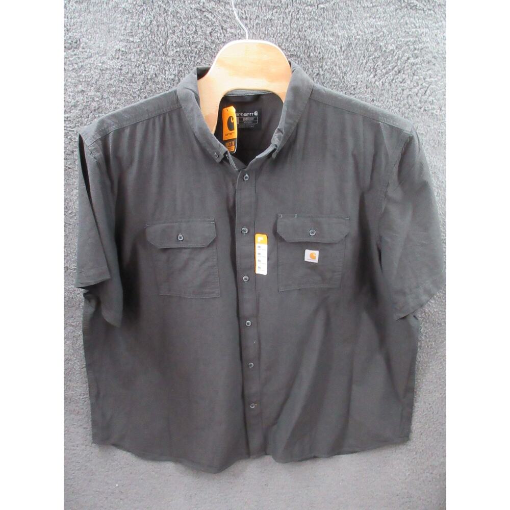 NWT Carhartt Shirt Mens 4XL Black Chambray Loose Fit 104369 TW4369-M